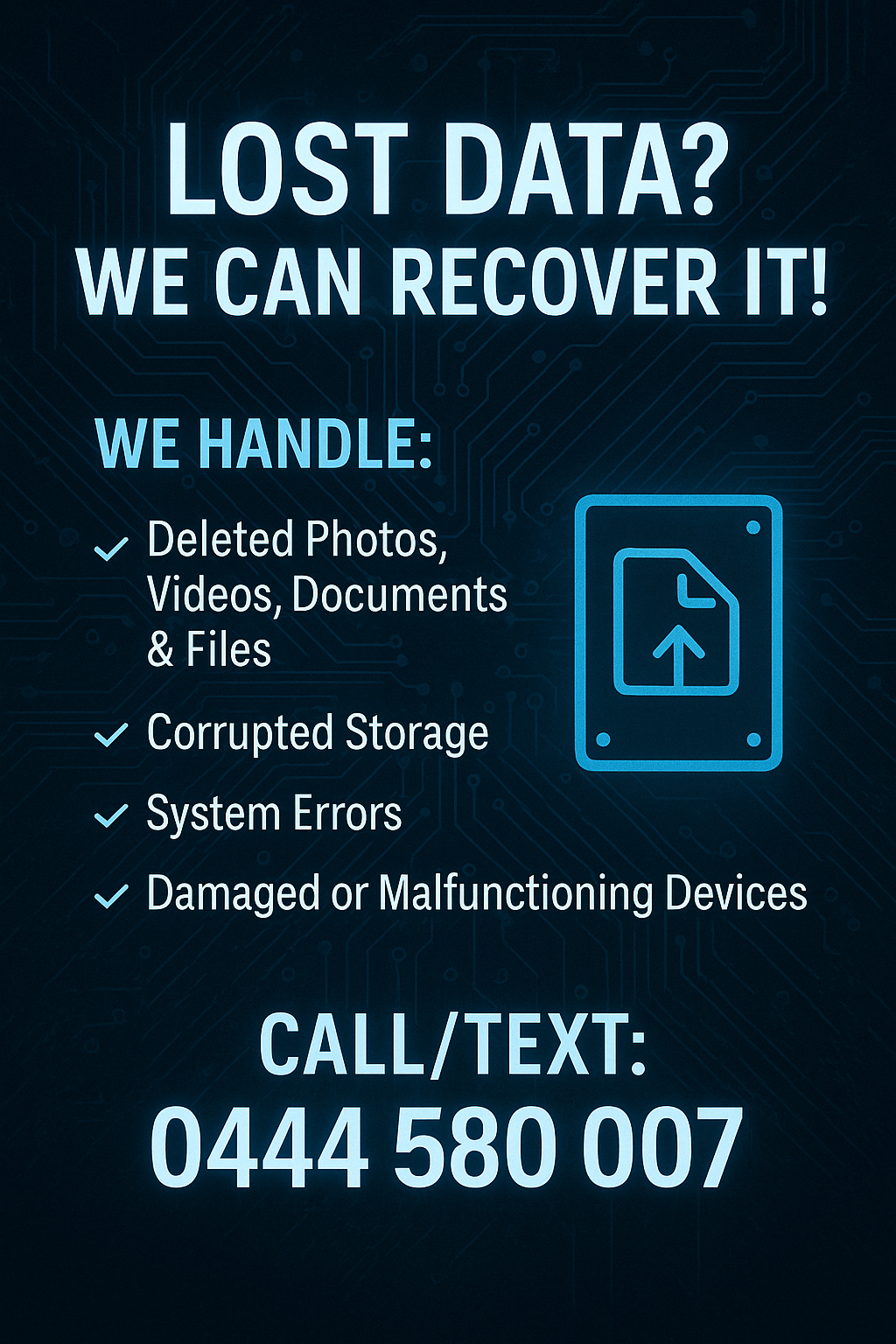💾 Lost Data? We Can Recover It!
