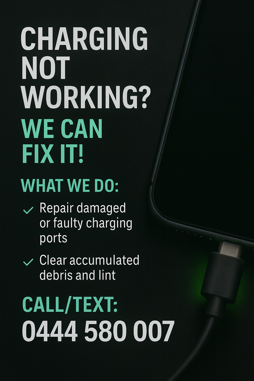 Charging Port Issues
Our skilled technicians meticulously inspect and repair damaged or faulty charging ports, ensuring a stable and consistent power connection.

Dust, lint, and debris can accumulate in charging ports, causing connectivity issues. We offer professional port cleaning services to restore optimal functionality.